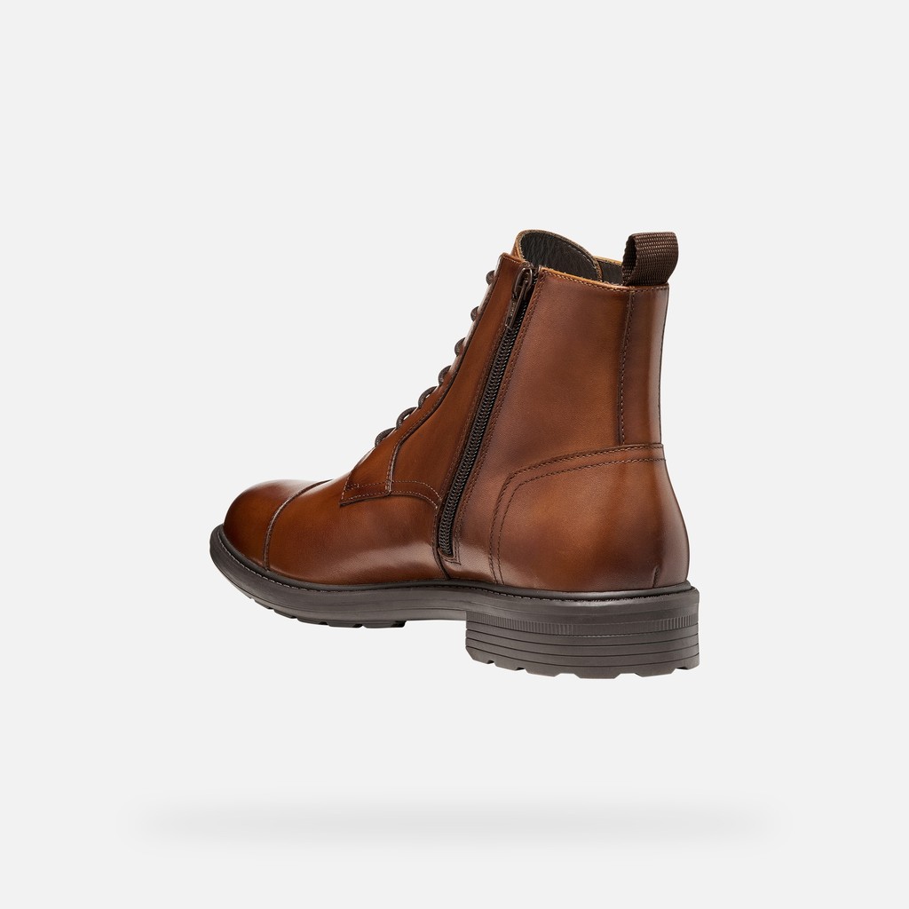 Ankle boots WALK PLEASURE B MAN Cognac - image number 3 | GEOX