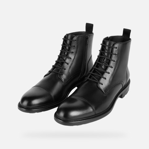 Ankle boots with laces WALK PLEASURE B MAN Black - image number 8 | GEOX