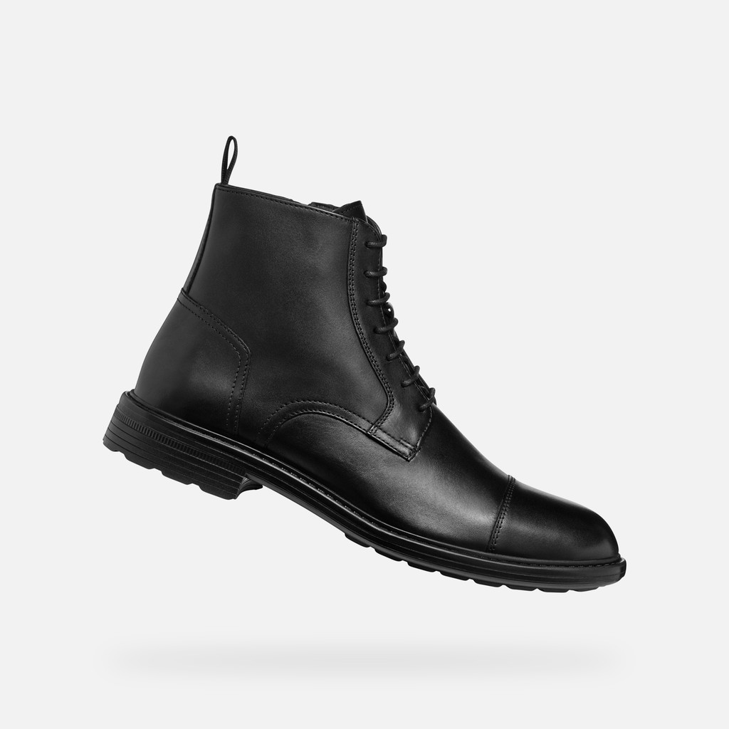 Ankle boots with laces WALK PLEASURE B MAN Black - image number 0 | GEOX