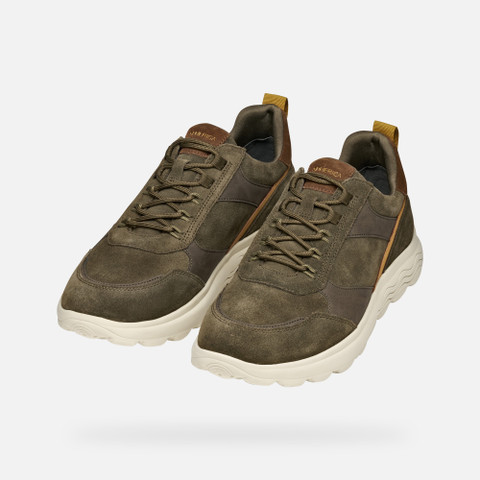 Low top sneakers SPHERICA MAN Military/Browncotto - image number 7 | GEOX