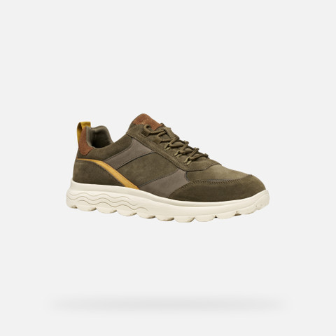 Low top sneakers SPHERICA MAN Military/Browncotto - image number 2 | GEOX