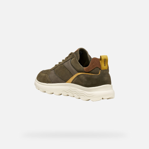 Low top sneakers SPHERICA MAN Military/Browncotto - image number 3 | GEOX