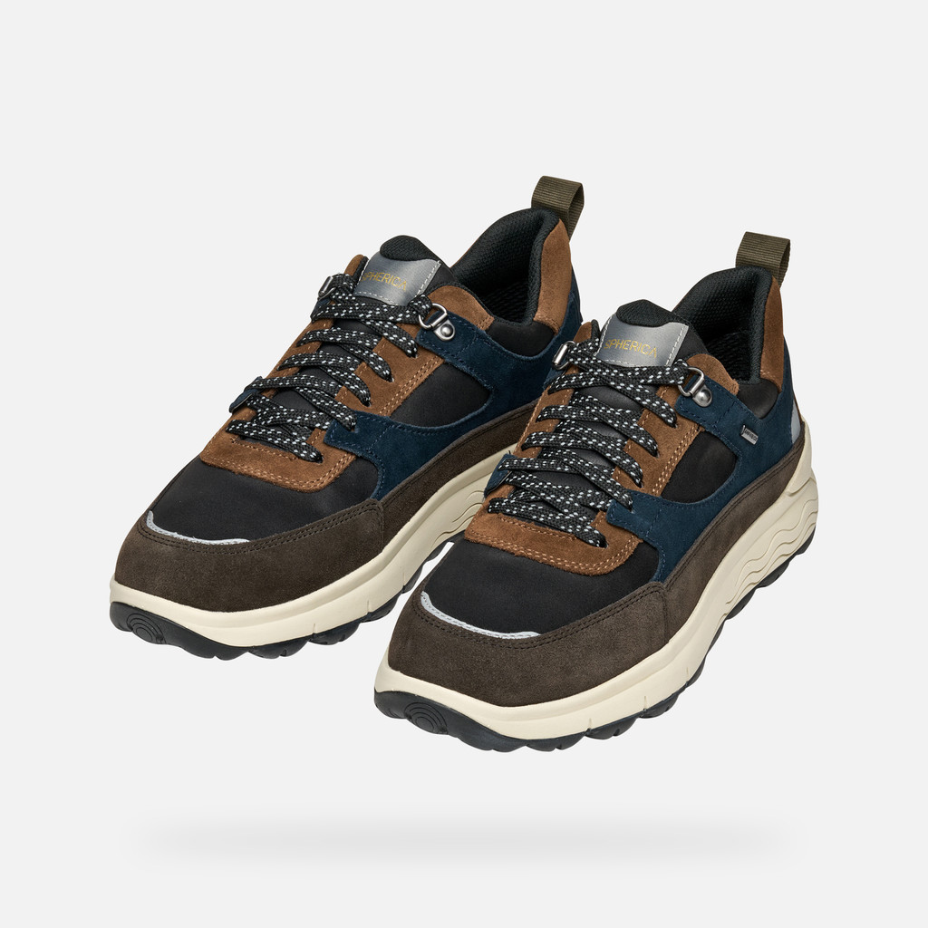 Waterproof trainers SPHERICA 4X4 ABX MAN Dark Brown/Navy - image number 9 | GEOX