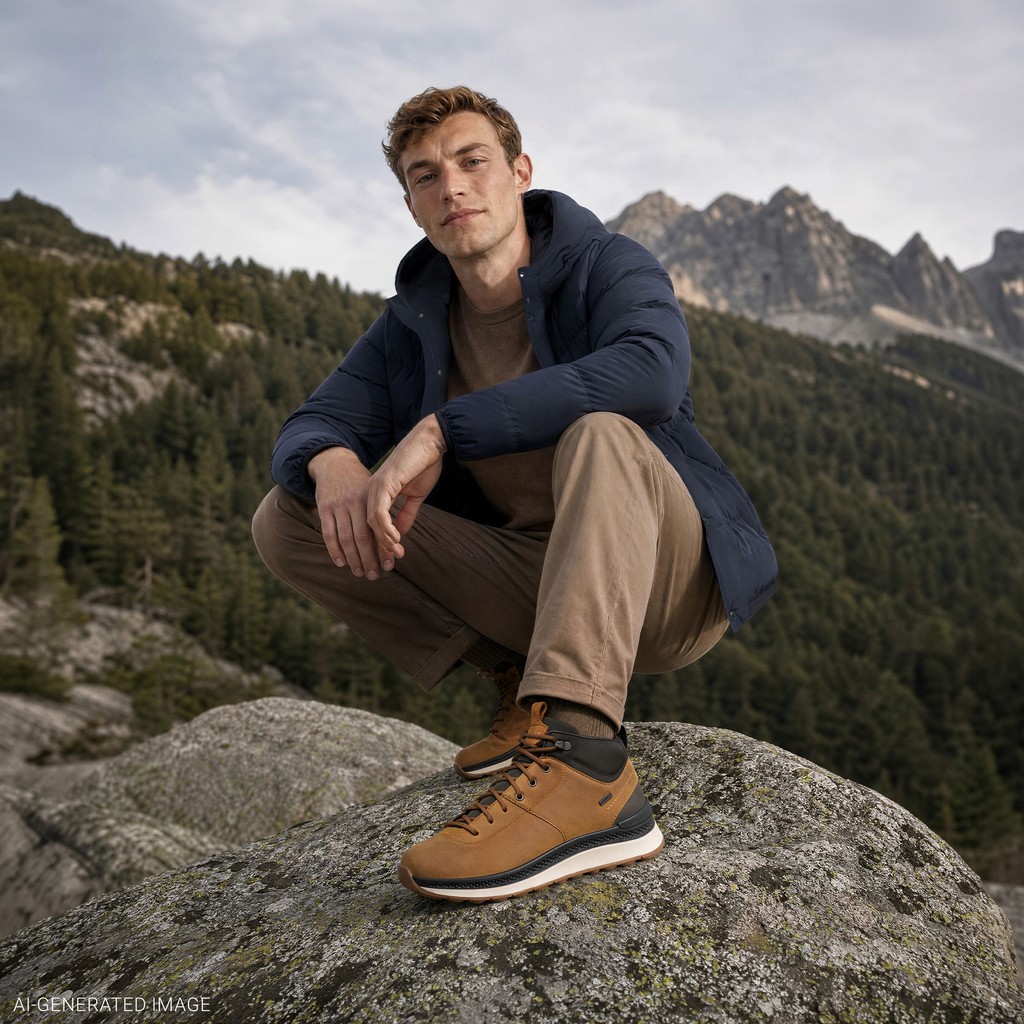 Chaussures imperm&eacute;ables SPHERICA ACTIF X2 ABX HOMME Jaune moutarde - image number 1 | GEOX