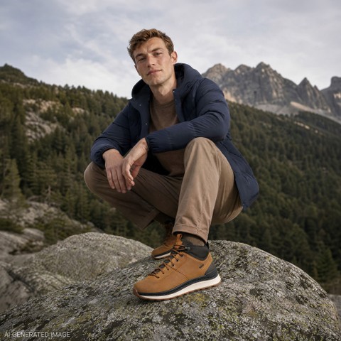 Chaussures imperm&eacute;ables SPHERICA ACTIF X2 ABX HOMME Jaune moutarde - image number 1 | GEOX