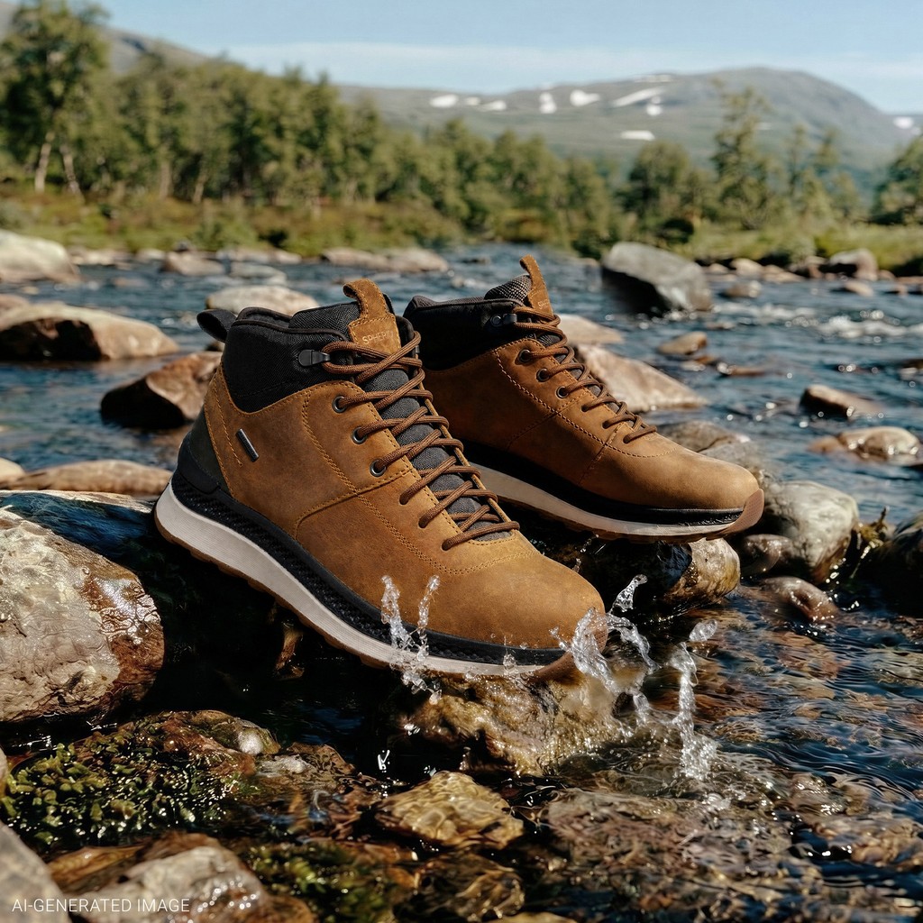 Chaussures imperm&eacute;ables SPHERICA ACTIF X2 ABX HOMME Jaune moutarde - image number 4 | GEOX