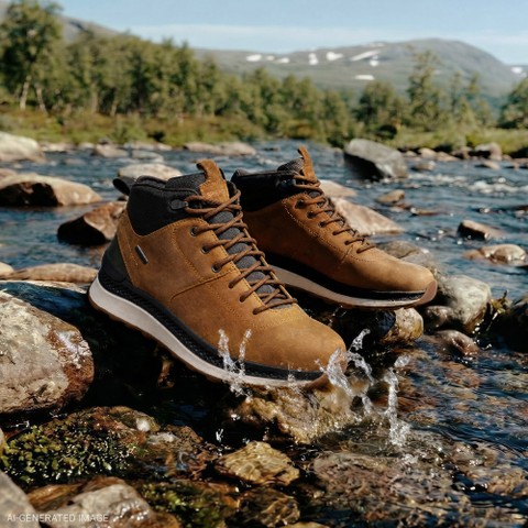 Chaussures imperm&eacute;ables SPHERICA ACTIF X2 ABX HOMME Jaune moutarde - image number 4 | GEOX