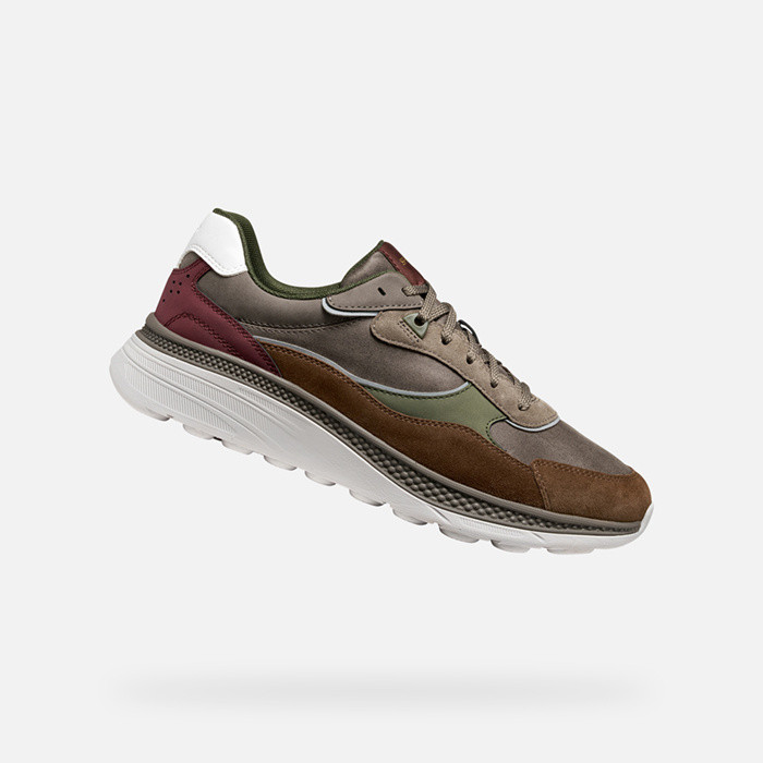 Zapatillas bajas SPHERICA ACTIF X1 HOMBRE Beige claro/Coñac | GEOX