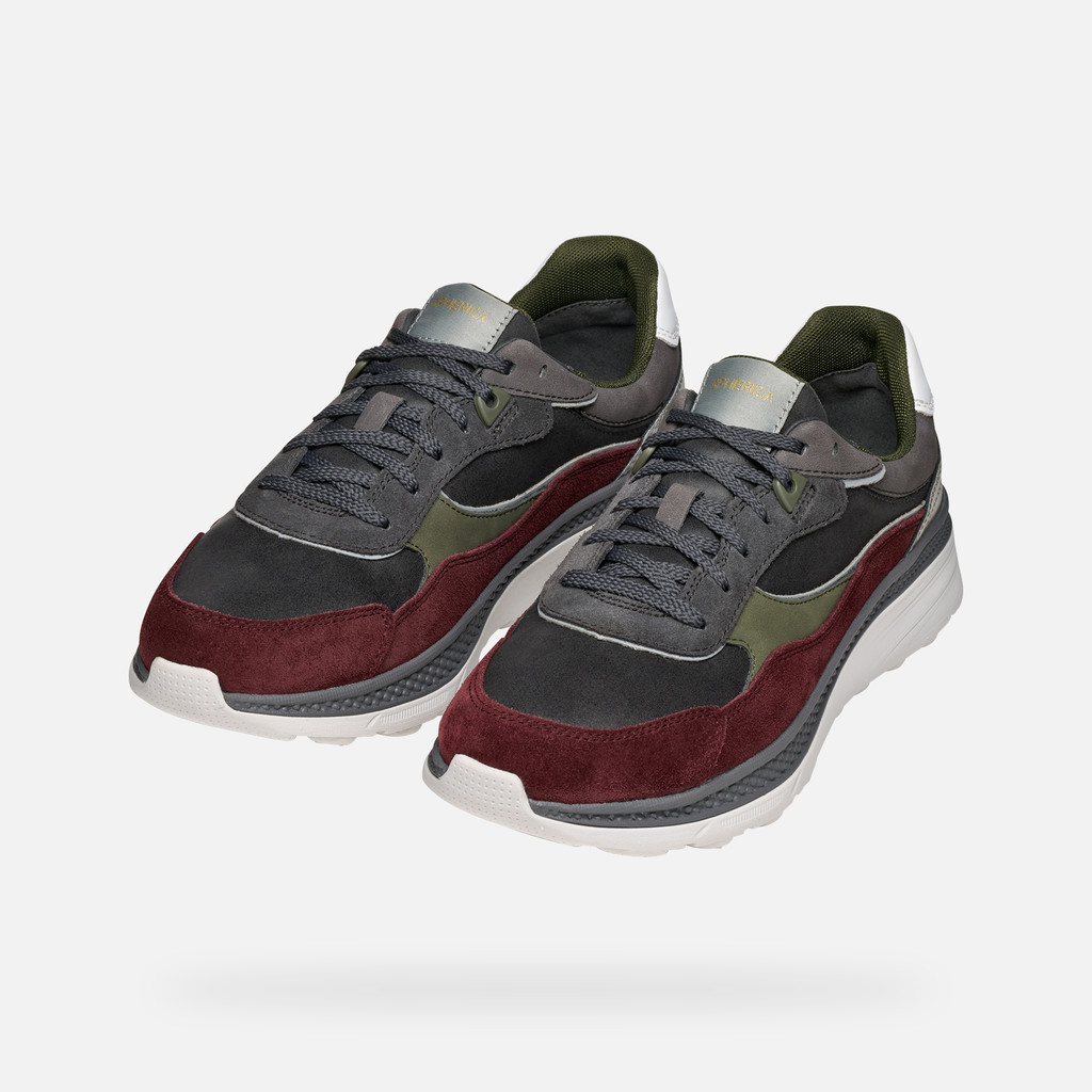 Low top sneakers SPHERICA ACTIF X1 MAN Graphite/Wine - image number 8 | GEOX