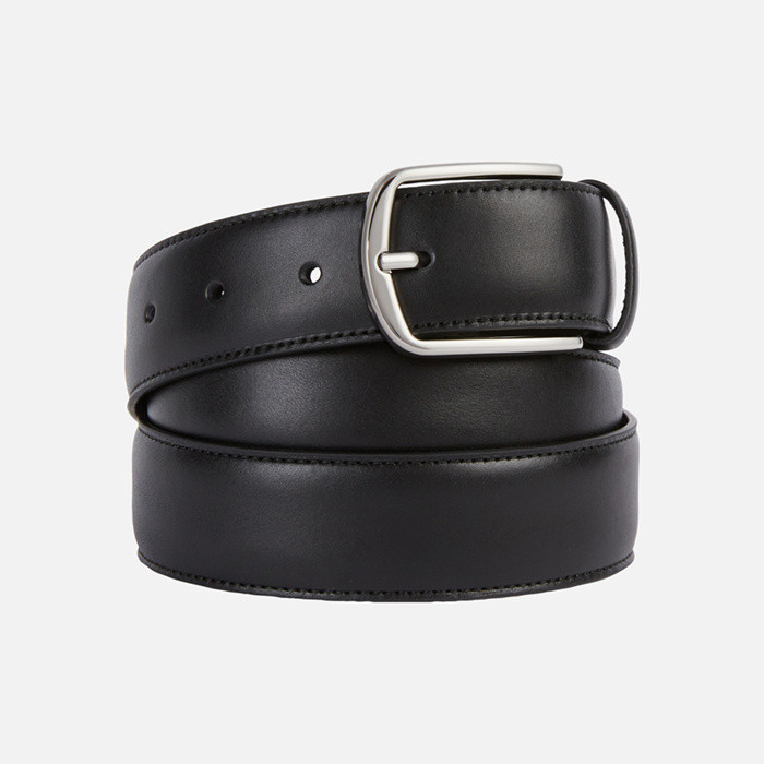 Cintura in pelle BELT UOMO Nero | GEOX