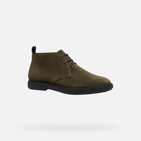Suede ankle boots SPHERICA EC17 MAN Military - image number 2 | GEOX