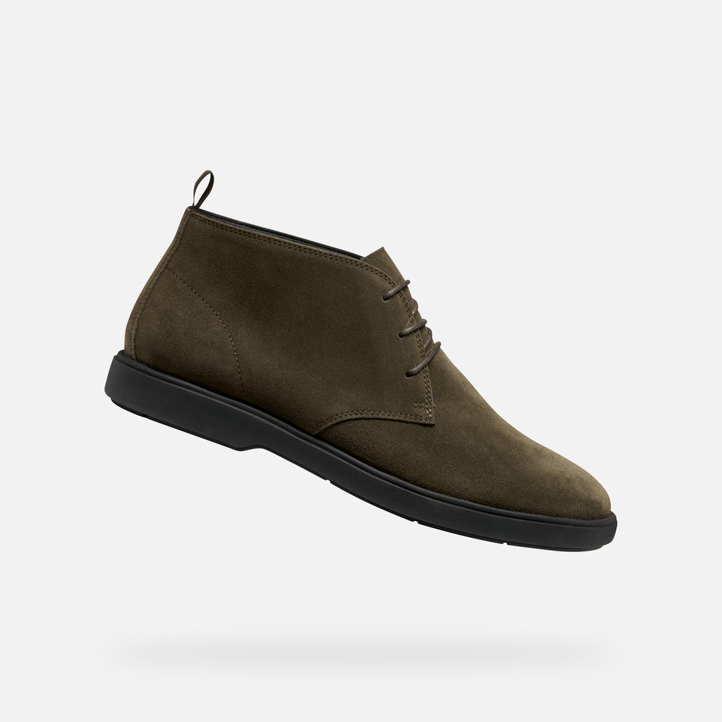 Suede ankle boots SPHERICA EC17 MAN Military - image number 0 | GEOX