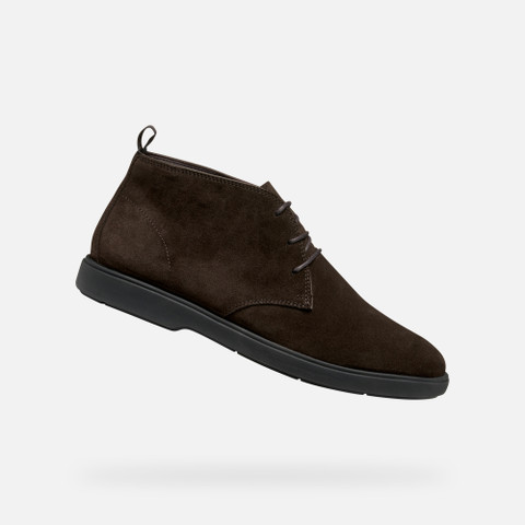 Suede ankle boots SPHERICA EC17 MAN Dark Brown - image number 0 | GEOX