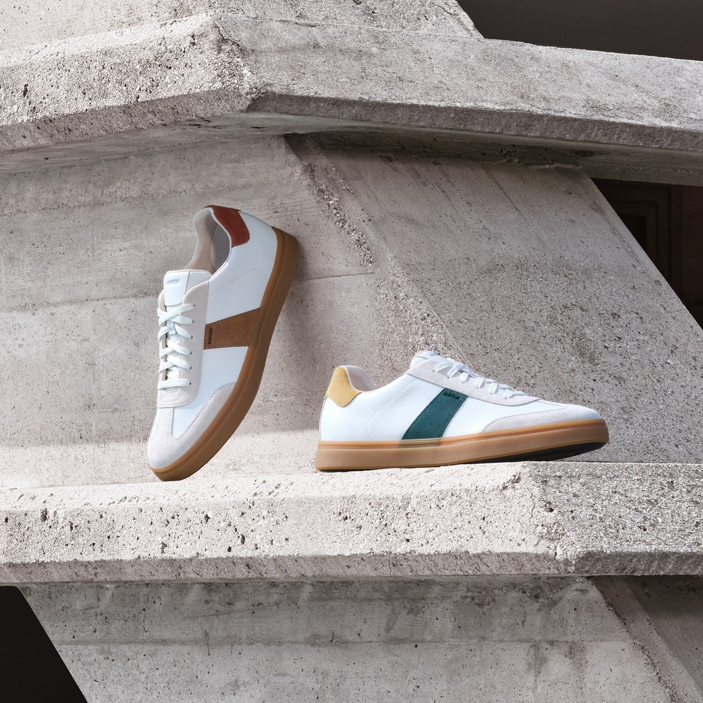 Low top sneakers BALTMOORE MAN White/Green - image number 9 | GEOX