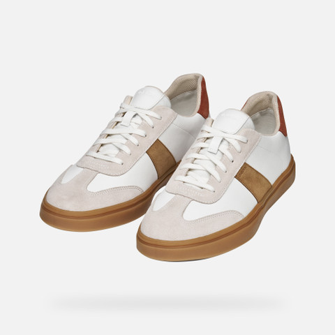 Sneakers basse BALTMOORE UOMO Bianco/Mattone - image number 8 | GEOX