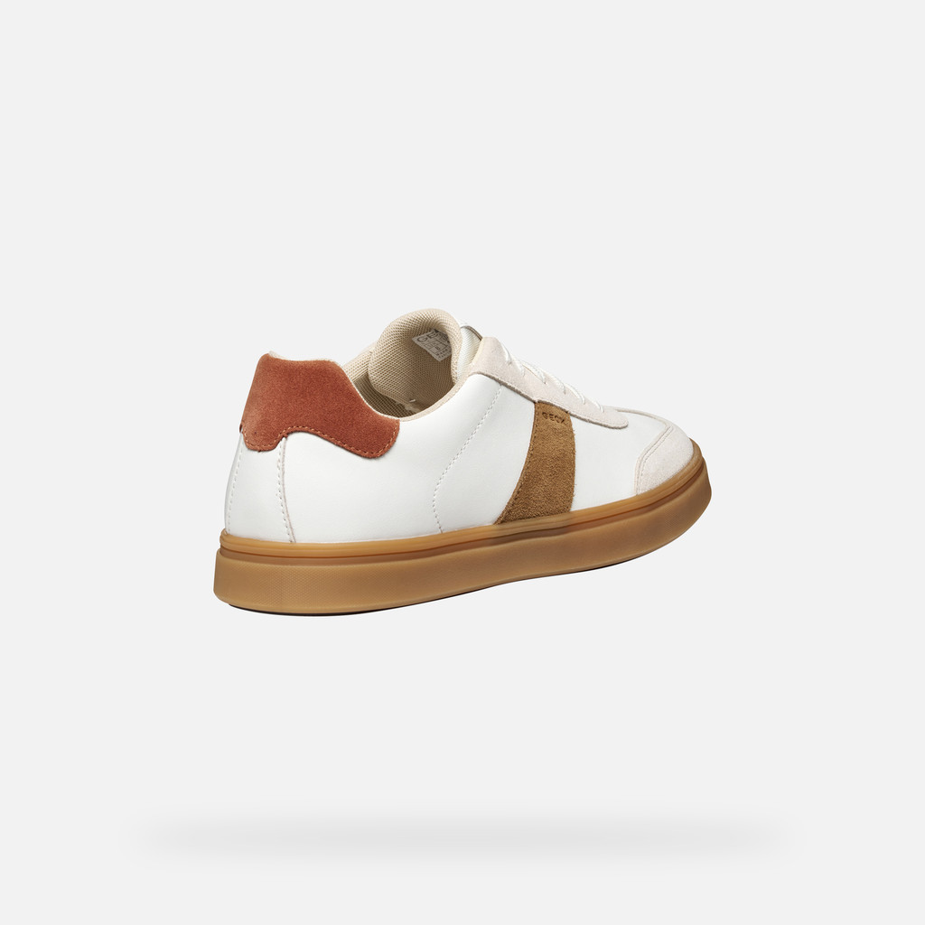 Low top sneakers BALTMOORE MAN White/Rust - image number 4 | GEOX