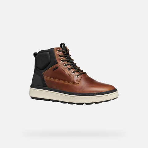 Ankle boots with laces SPHERICA ECUB-1.1 ABX MAN Light Brown/Black - image number 2 | GEOX