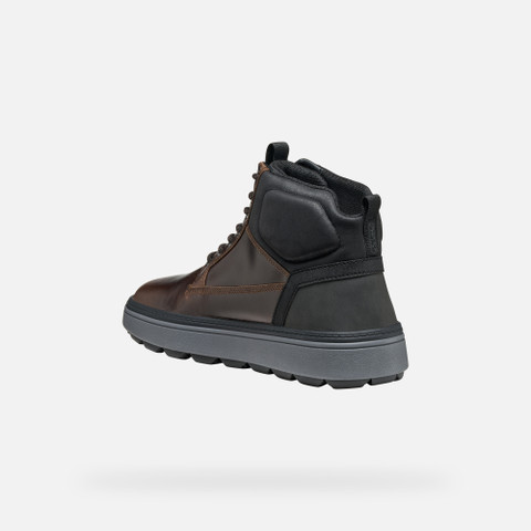 Ankle boots with laces SPHERICA ECUB-1.1 ABX MAN Dark.Brown/Black - image number 3 | GEOX