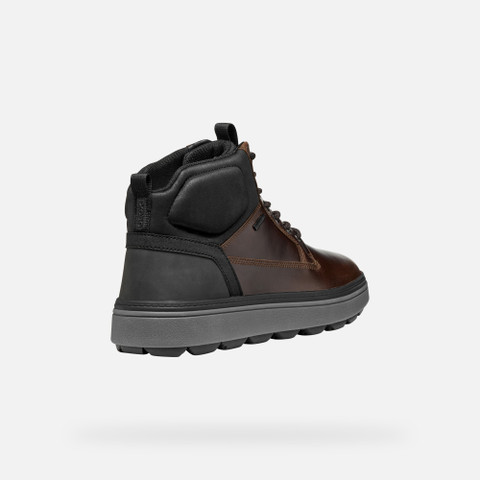 Ankle boots with laces SPHERICA ECUB-1.1 ABX MAN Dark.Brown/Black - image number 4 | GEOX