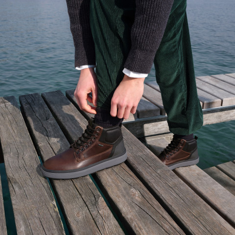 Ankle boots with laces SPHERICA ECUB-1.1 ABX MAN Dark.Brown/Black - image number 7 | GEOX