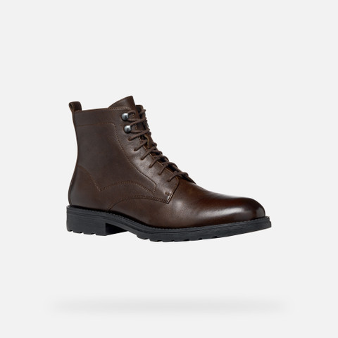 Ankle boots with laces REDCLIF MAN Coffee - image number 2 | GEOX