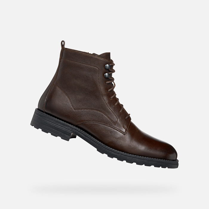 Bottines à lacets REDCLIF HOMME Brun foncé | GEOX