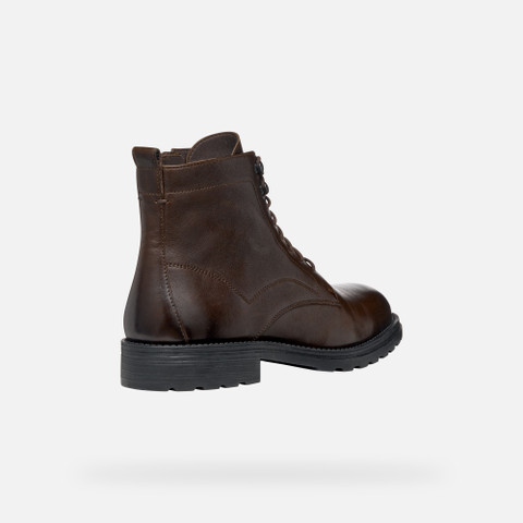 Ankle boots with laces REDCLIF MAN Coffee - image number 4 | GEOX
