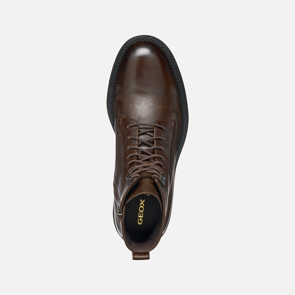 Ankle boots with laces REDCLIF MAN Coffee - image number 5 | GEOX