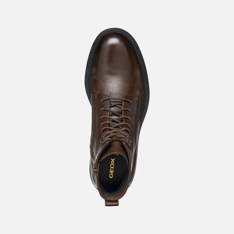 Ankle boots with laces REDCLIF MAN Coffee - image number 5 | GEOX