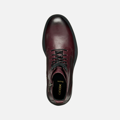 Ankle boots with laces REDCLIF MAN Wine - image number 5 | GEOX