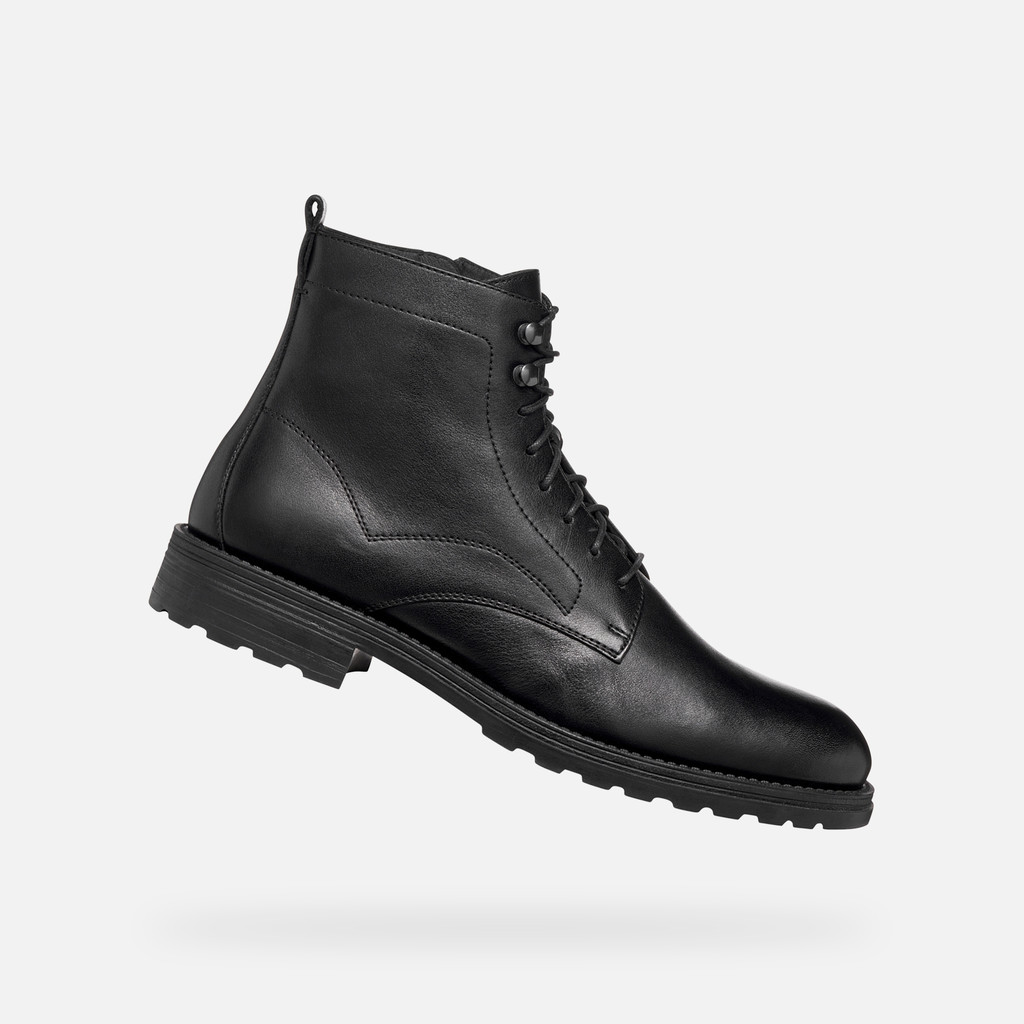 Ankle boots with laces REDCLIF MAN Black - image number 0 | GEOX