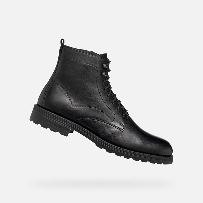 Ankle boots with laces REDCLIF MAN Black | GEOX