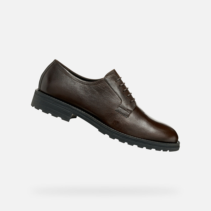 Lederschuhe REDCLIF HERR Dunkelbraun | GEOX