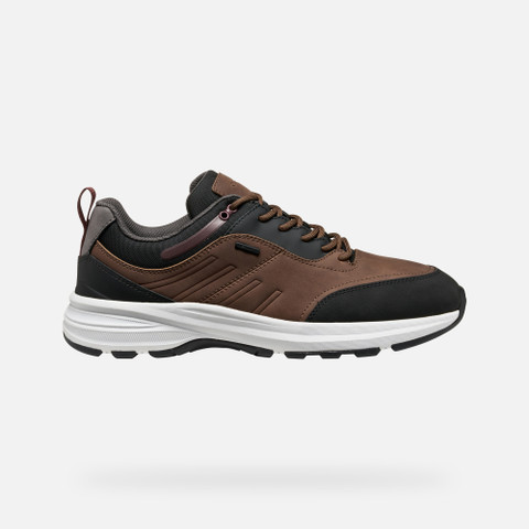 Waterproof trainers SENALES ABX MAN Brown Cotto/Black - image number 1 | GEOX