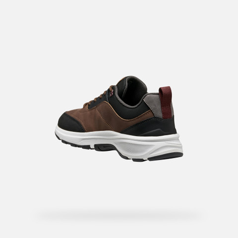 Waterproof trainers SENALES ABX MAN Brown Cotto/Black - image number 3 | GEOX
