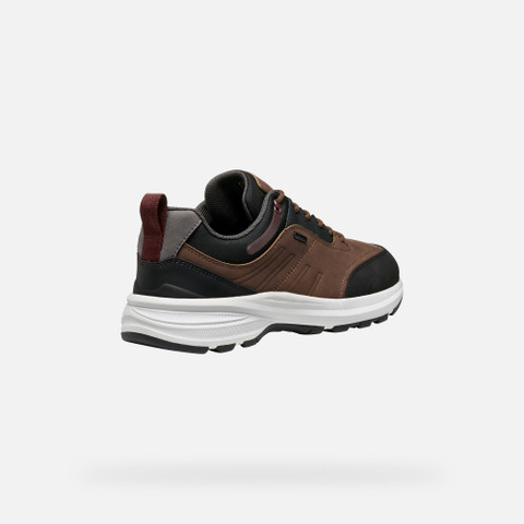 Waterproof trainers SENALES ABX MAN Brown Cotto/Black - image number 4 | GEOX