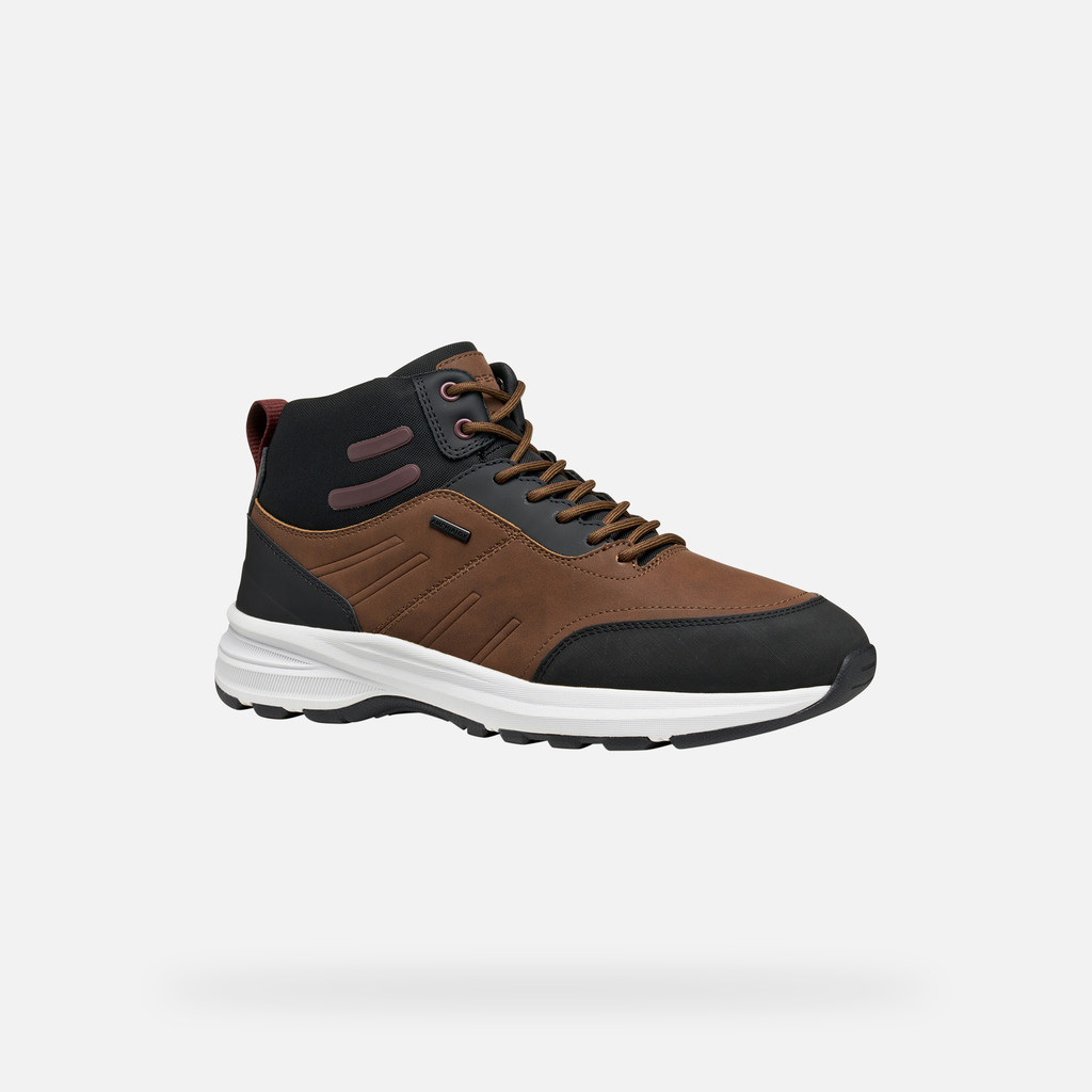Waterproof shoes SENALES ABX MAN Brown Cotto/Black - image number 2 | GEOX