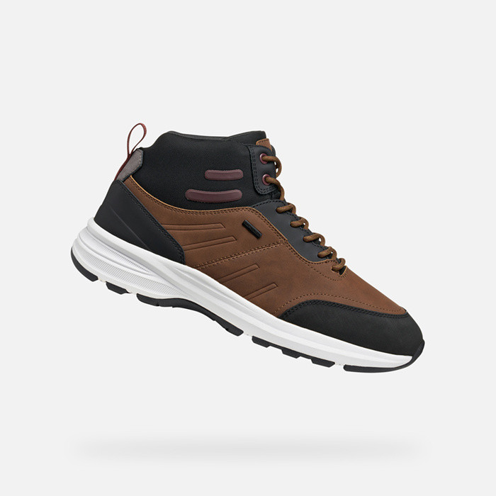 Chaussures imperméables SENALES ABX HOMME Brun cognac/Noir | GEOX