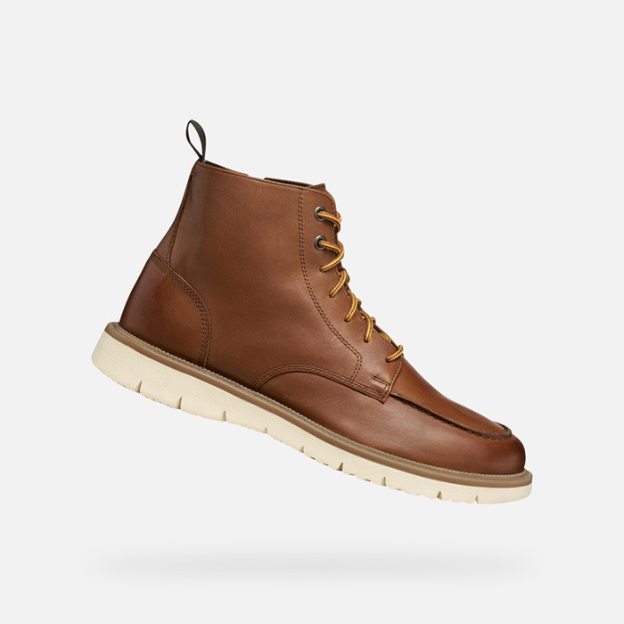 Bottines à lacets POVE HOMME Marron clair | GEOX