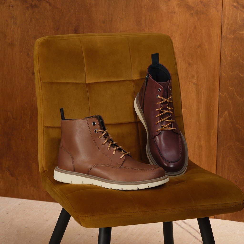 Ankle boots with laces POVE MAN Light Brown - image number 7 | GEOX