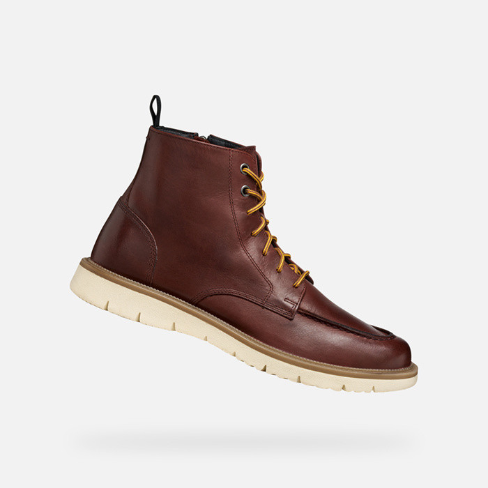 Bottines à lacets POVE HOMME Bordeaux | GEOX