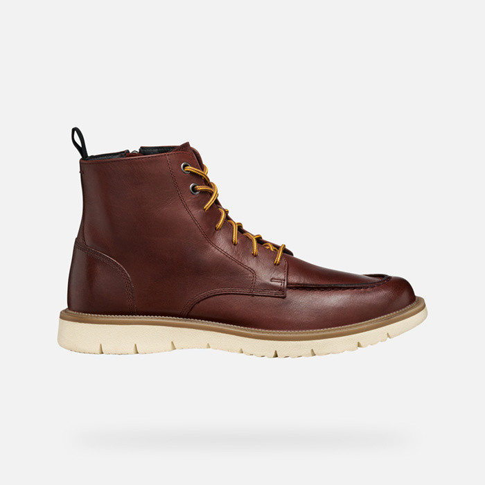 Ankle boots with laces POVE MAN Wine | GEOX