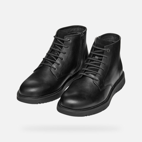 Ankle boots with laces POVE MAN Black - image number 8 | GEOX