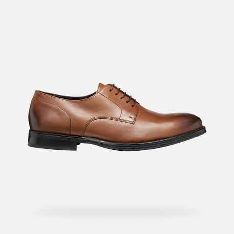 Leather shoes BARBERIGO MAN Cognac - image number 1 | GEOX