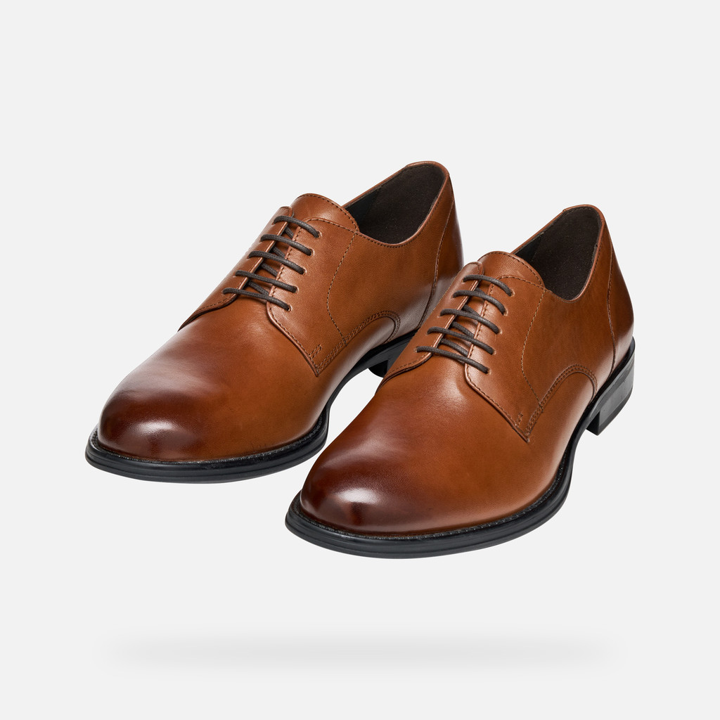Leather shoes BARBERIGO MAN Cognac - image number 8 | GEOX