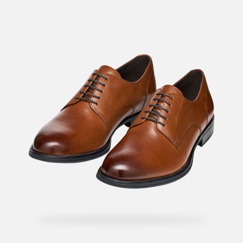 Leather shoes BARBERIGO MAN Cognac - image number 8 | GEOX