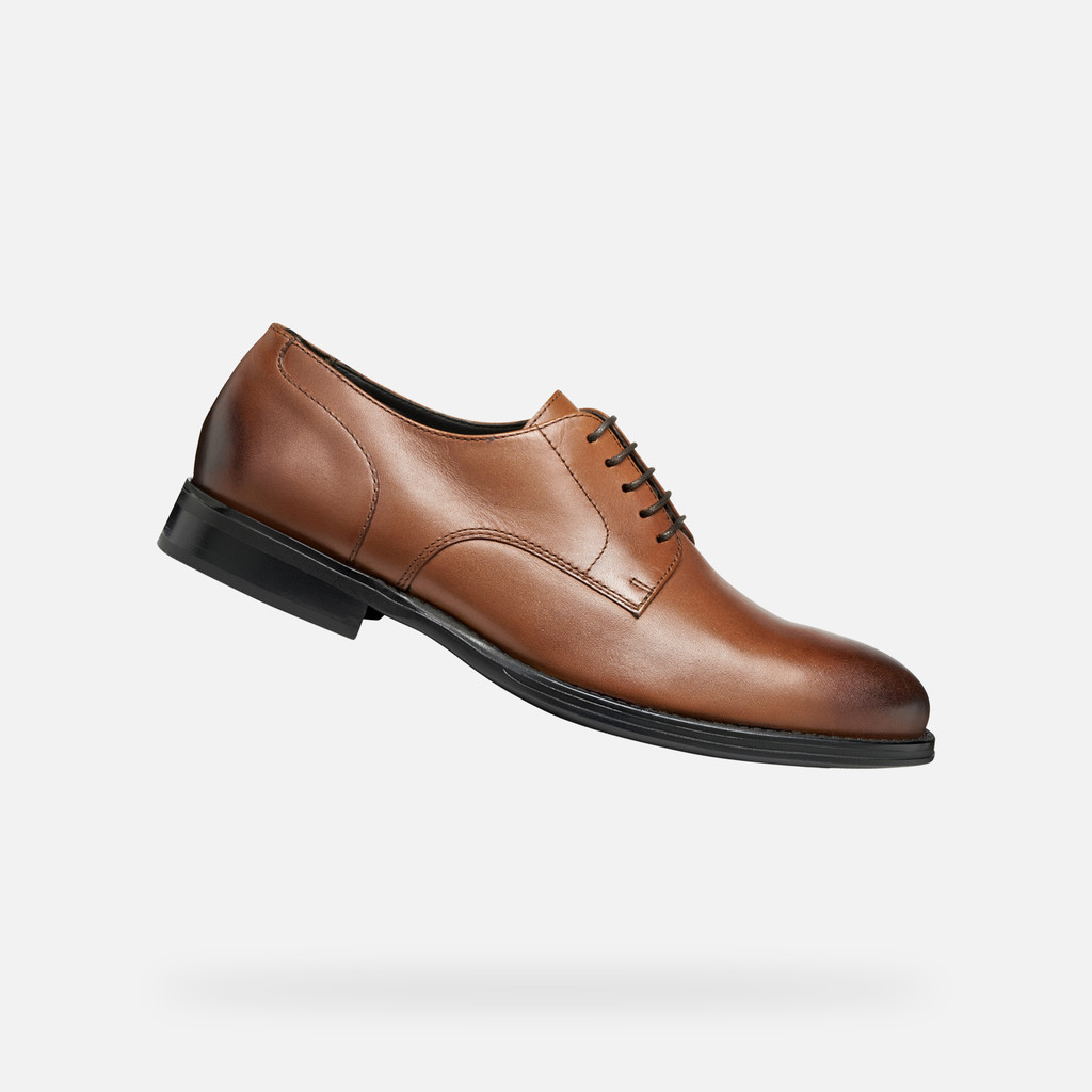Leather shoes BARBERIGO MAN Cognac - image number 0 | GEOX