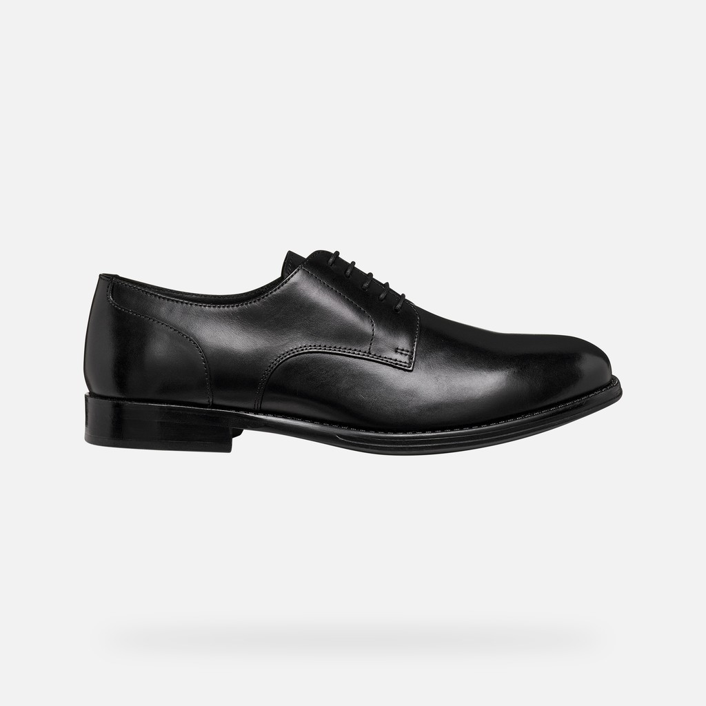 Chaussures en cuir BARBERIGO HOMME Noir - image number 1 | GEOX