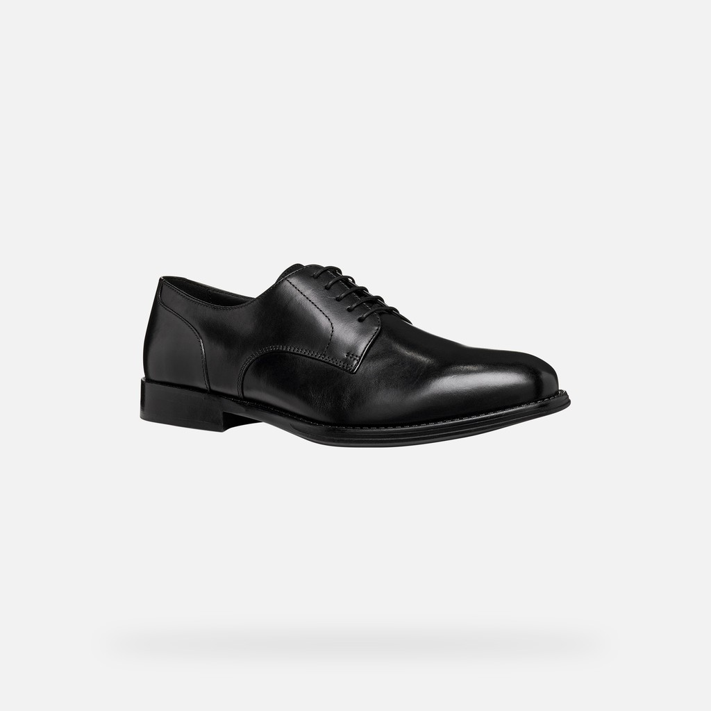 Chaussures en cuir BARBERIGO HOMME Noir - image number 2 | GEOX