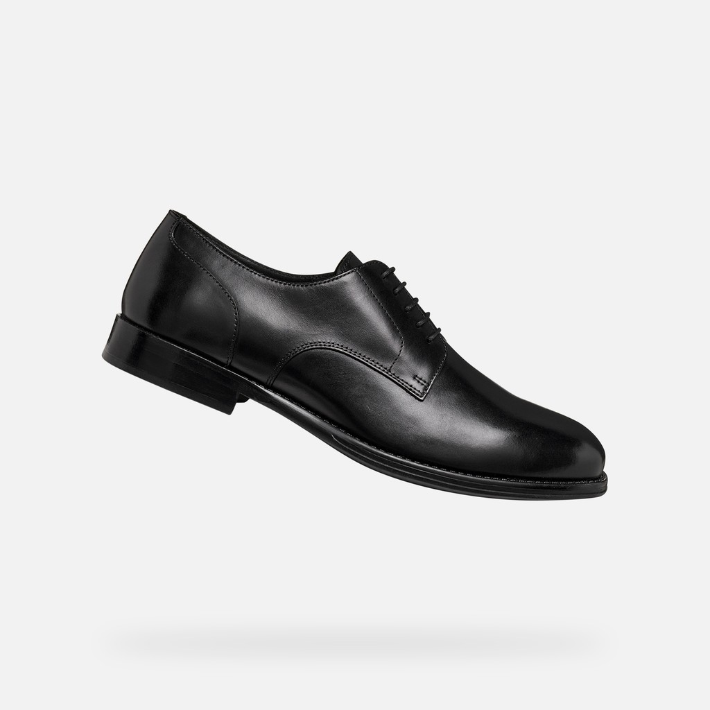 Chaussures en cuir BARBERIGO HOMME Noir - image number 0 | GEOX